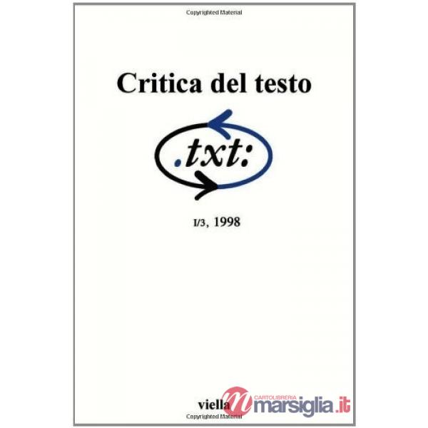 Critica del testo. Vol. 1/3