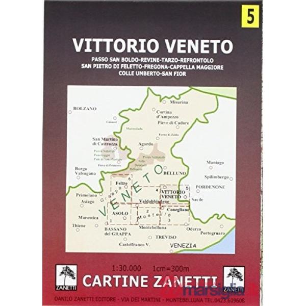 Vittorio Veneto. Revine, Refrontolo, passo San Boldo 1:30.000