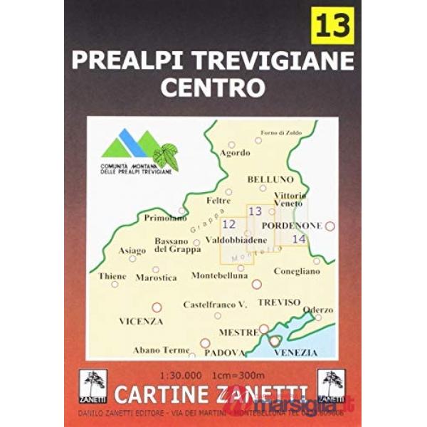 Prealpi trevigiane centro 1:30.000