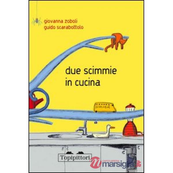 Due scimmie in cucina