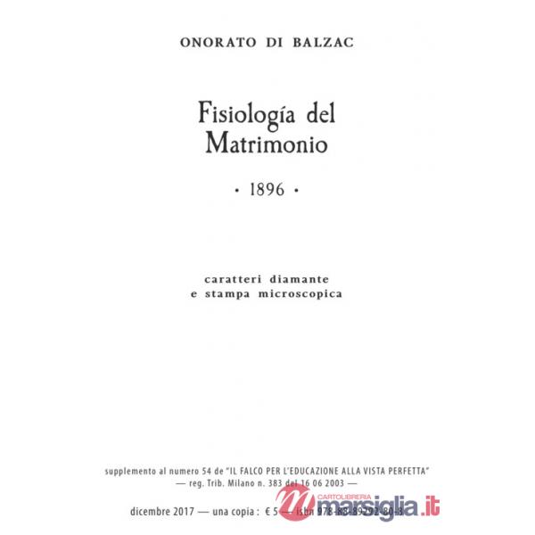 Fisiologia del matrimonio. Ediz. a caratteri diamante e stampa microscopica