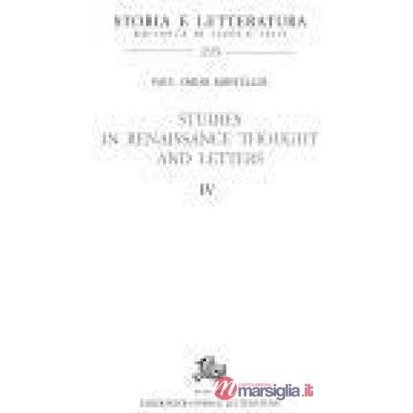 Studies in Renaissance thought and letters. Vol. 4