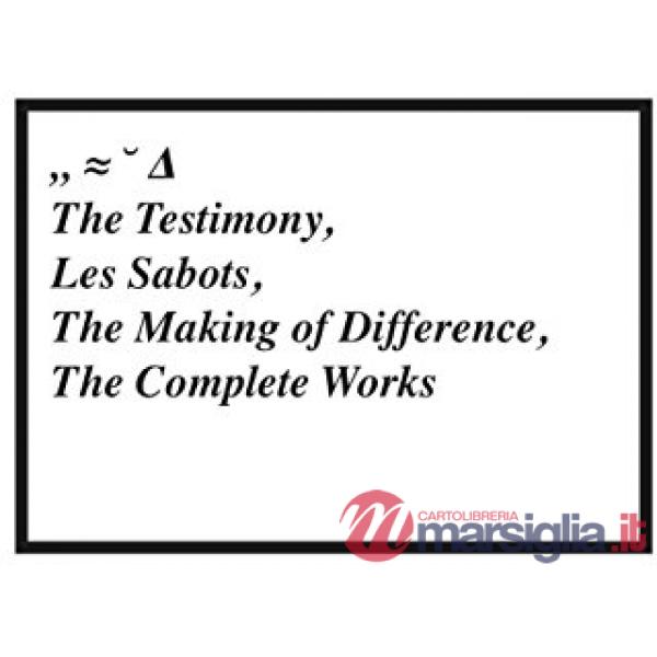 Nina Beier. Marie Lund. The testimony, les sabots, the making of difference, the complete works. Nomas notes series. Ediz. multi