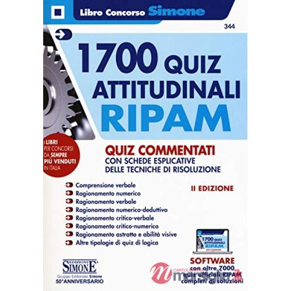 1700 quiz attitudinali RIPAM. Quiz commentati con schede esplicative delle tecniche di risoluzione