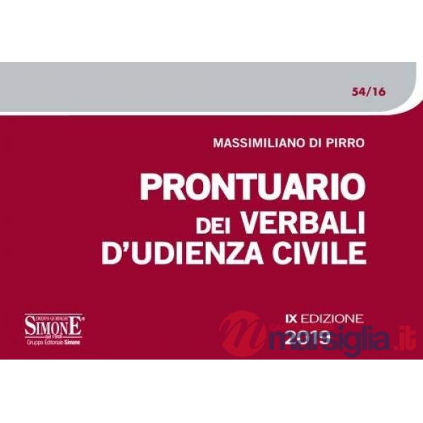 Prontuario dei verbali d'udienza civile