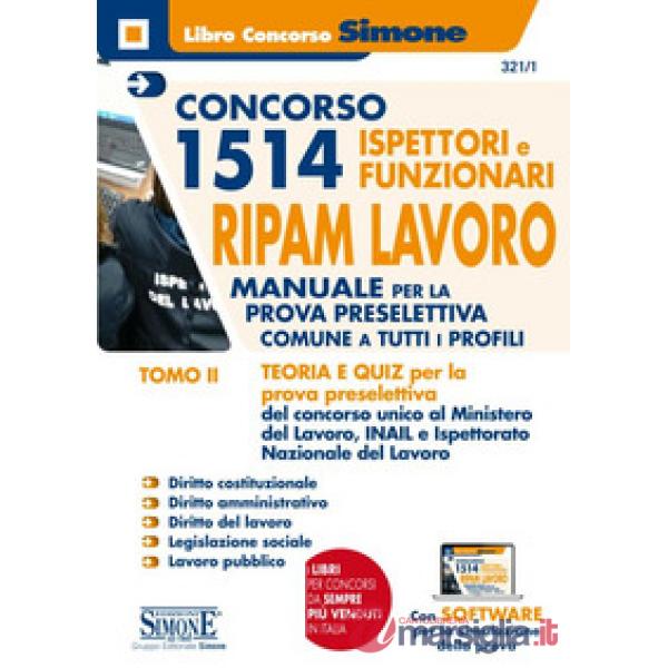 Concorso 1514 Ispettori e Funzionari RIPAM Lavoro Ministero del Lavoro, INAIL e INL
