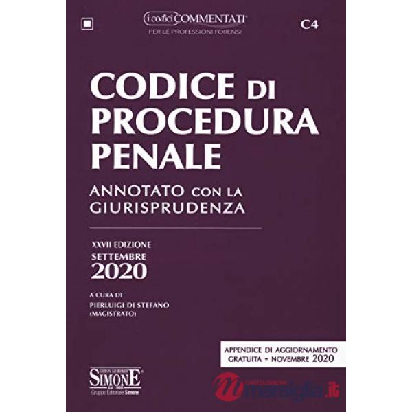 Codice di procedura penale. Annotato con la giurisprudenza. Con appendice di aggiornamento novembre 2020