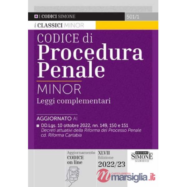 Codice di procedura penale e leggi complementari. Ediz. minor