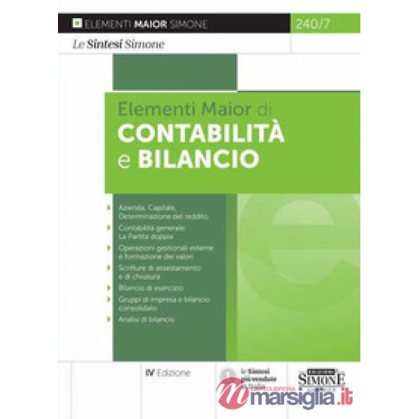 Elementi di contabilità e bilancio. Ediz. maior