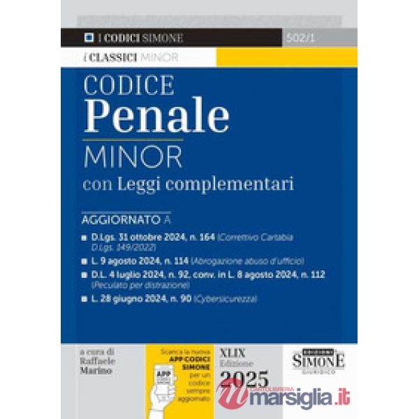 Codice penale. Leggi complementari. Ediz. minor