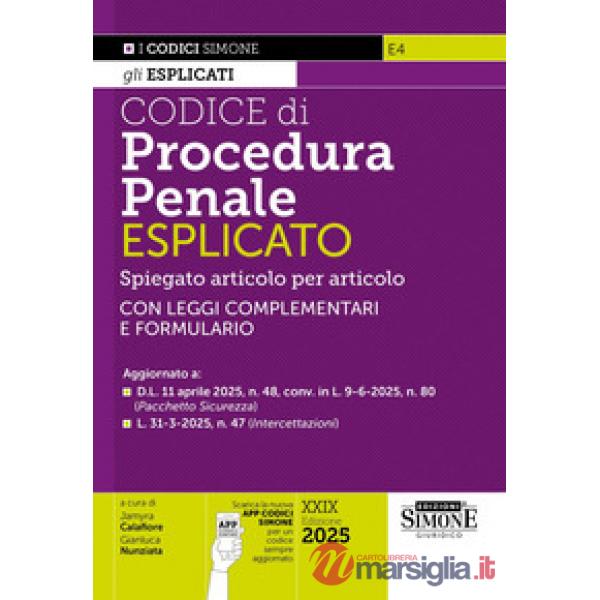 Codice di procedura penale esplicato. Spiegato articolo per articolo. Con leggi complementari e formulario. Aggiornato: D.L. 11-
