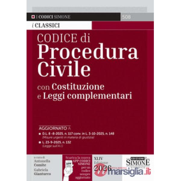 Codice di procedura civile con Costituzione e leggi complementari