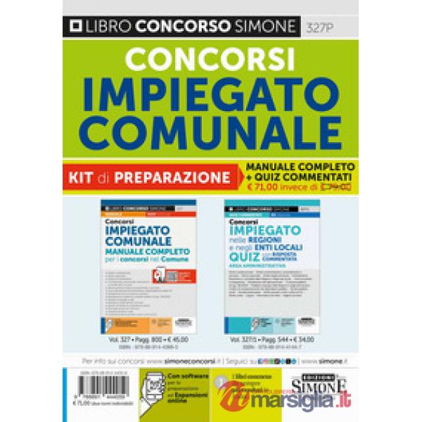 Concorsi impiegato comunale. Kit di preparazione. Manuale completo+Quiz commentati