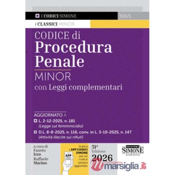 Codice di procedura penale Minor. Leggi complementari