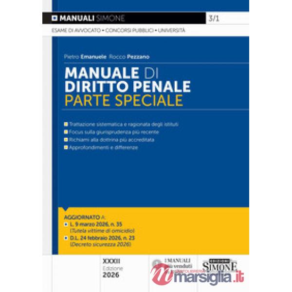 Manuale di diritto penale. Parte speciale