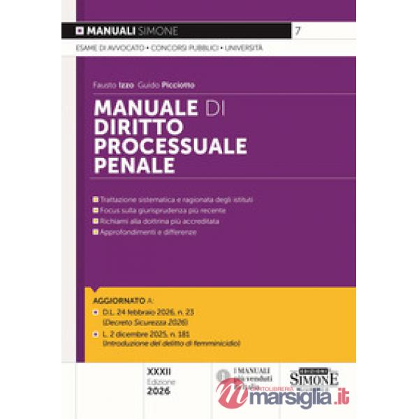Manuale di diritto processuale penale
