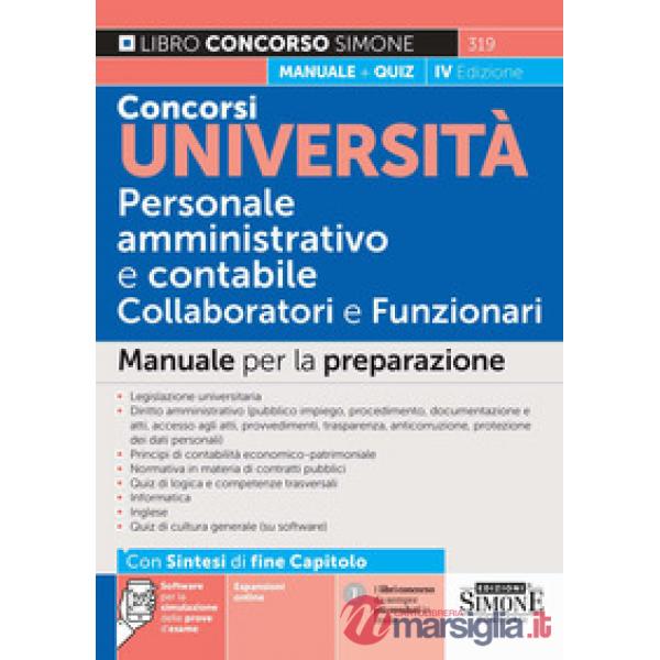 Concorsi Università. Personale amministrativo e contabile. Collaboratori e funzionari. Manuale per la preparazione