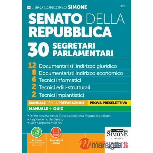 Concorso Senato della Repubblica. 30 Segretari Parlamentari