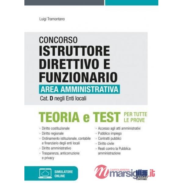 Concorso istruttore direttivo e funzionario area amministrativa cat. D negli enti locali