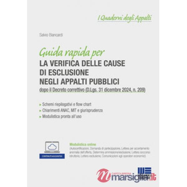 Guida rapida alle cause di esclusione negli appalti pubblici. dopo il Decreto correttivo (D.Lgs. 31 dicembre 2024, n. 209)