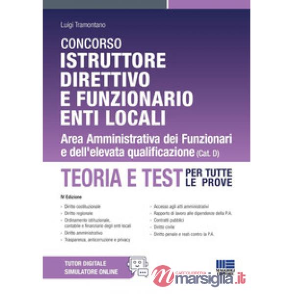 Concorso Istruttore direttivo e funzionario Enti locali. Area Amministrativa dei Funzionari e dell'elevata qualificazione. Teori