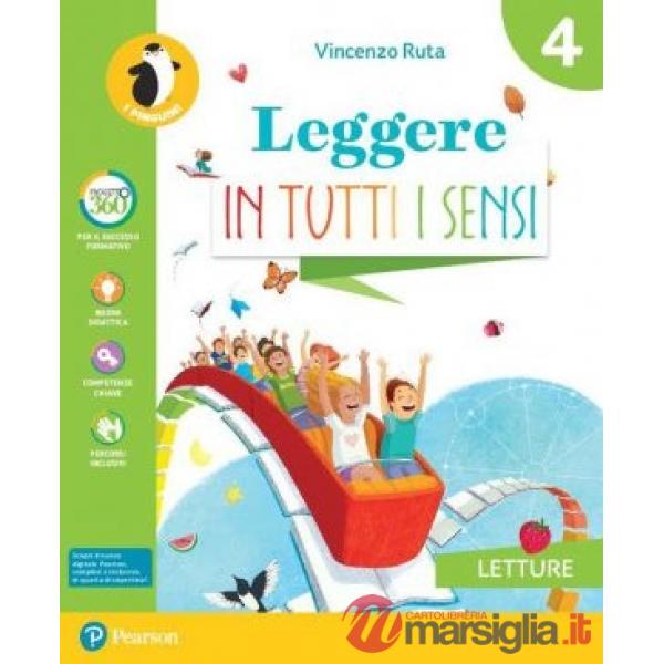 LEGGERE TUTTI SENSI 4 LETTURE + GRAMM. + LINGUAGGI