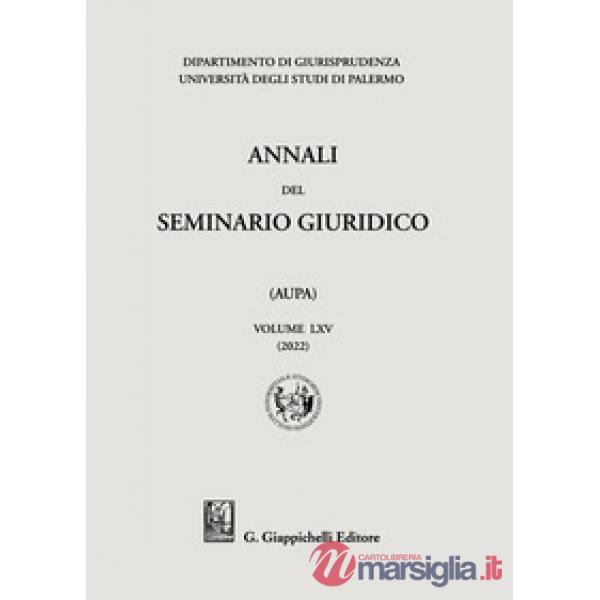 Annali del seminario giuridico dell'università di Palermo