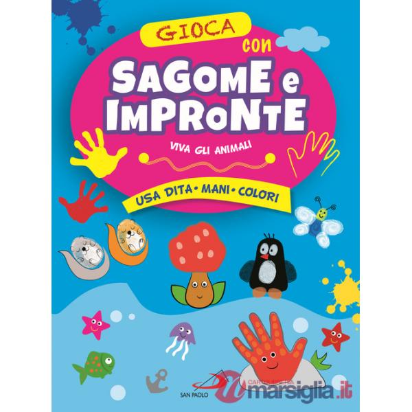 Gioca con le sagome e le impronte. Viva gli animali. Usa dita, mani, colori