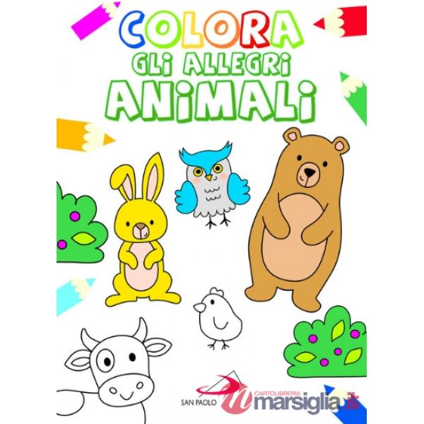 Colora gli allegri animali. Ediz. illustrata
