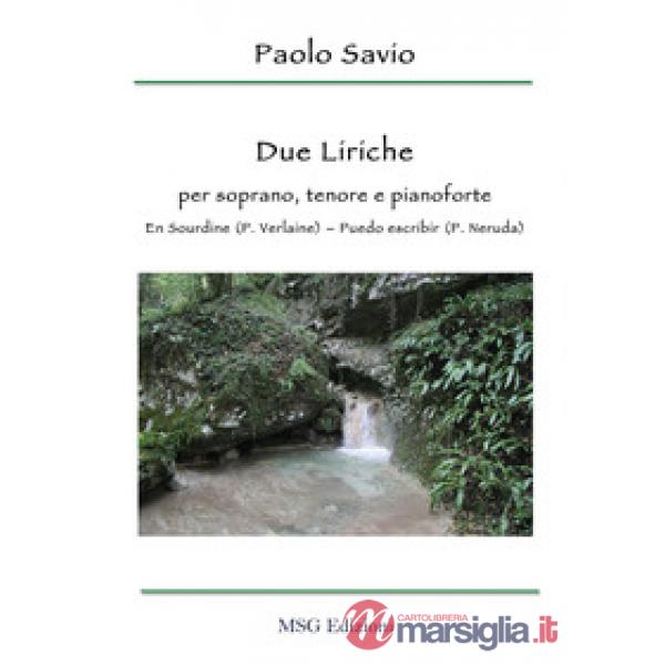 Due liriche. Per soprano, tenore e pianoforte. En sourdine (P. Verlaine) - Puedo