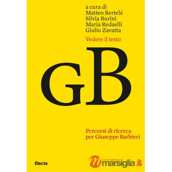 Vedere il testo. Percorsi di ricerca per Giuseppe Barbieri