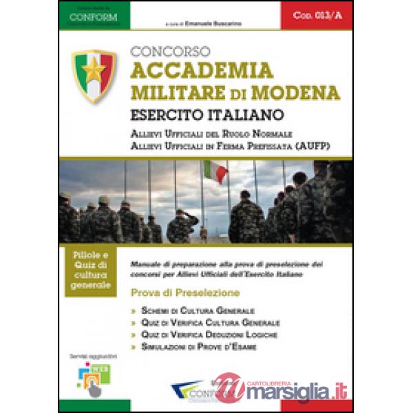 Concorso accademia militare di Modena. Esercito italiano. Prova di preselezione