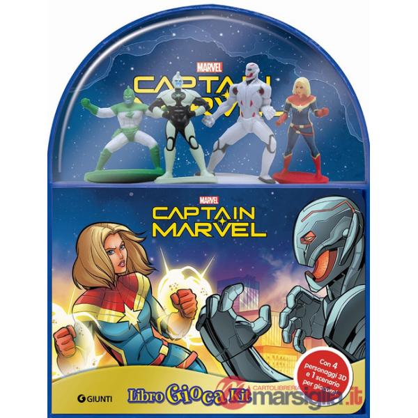 Captain Marvel. Libro gioca kit. Ediz. a colori. Con 4 personaggi 3D. Con scenario per giocare