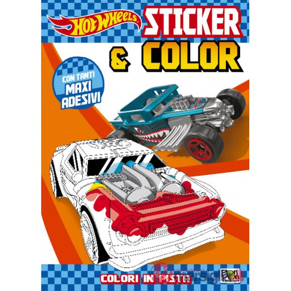 Colori in pista. Hot Wheels. Sticker & color. Ediz. a colori. Con adesivi