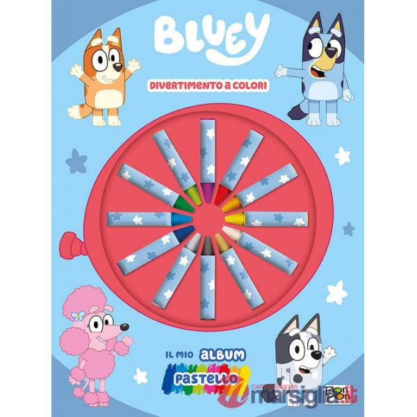Divertimento a colori! Il mio album pastello. Bluey. Ediz. a colori. Con 12 pastelli a cera