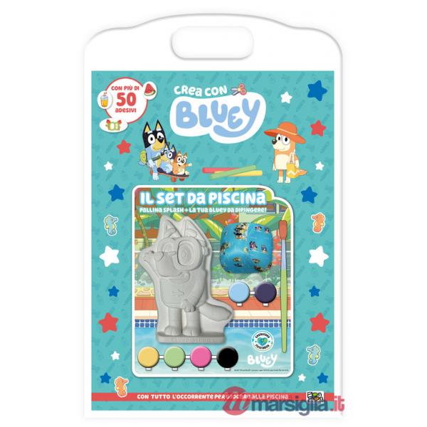 Set da piscina. Crea con Bluey. Ediz. a colori. Con pallina splash e Bluey da dipingere (Il)