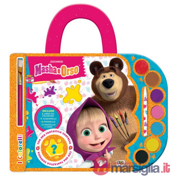 Masha e Orso. Valigetta con acquerelli. I colorelli. Ediz. a colori. Ediz. a spirale. Con acquerelli
