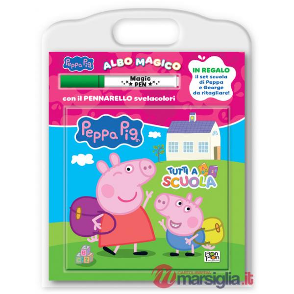 Tutti a scuola! Albo magico. Peppa pig. Ediz. a colori. Con pennarello svelacolori
