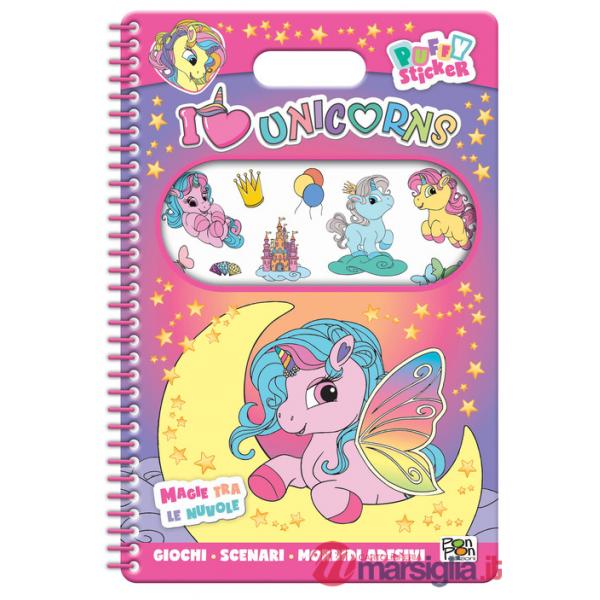 I love unicorns. Puffy sticker. Magie tra le nuvole. Ediz. a colori. Ediz. a spirale. Con Adesivi
