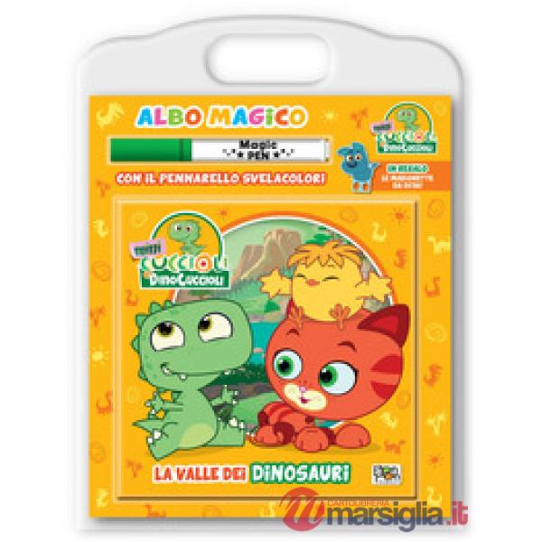 Valle dei dinosauri. Albo magico. Mini cuccioli e i dinocuccioli. Ediz. a colori. Con pennarello svelacolori (La)