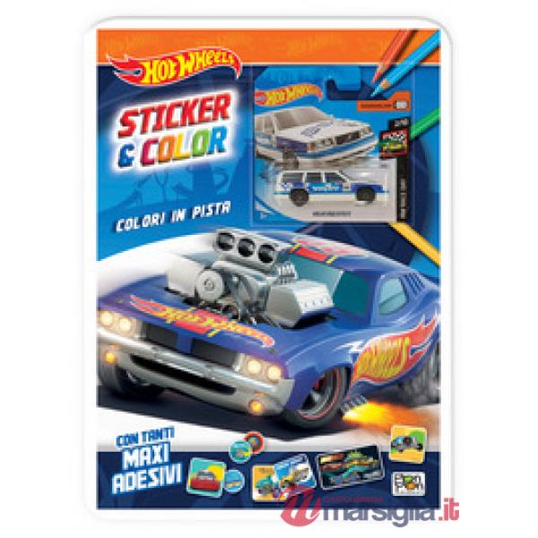 Colori in pista. Hot Wheels. Sticker & color. Ediz. a colori. Con macchinina