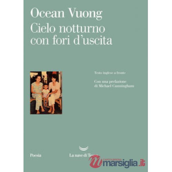 Cielo notturno con fori d'uscita. Testo inglese a fronte