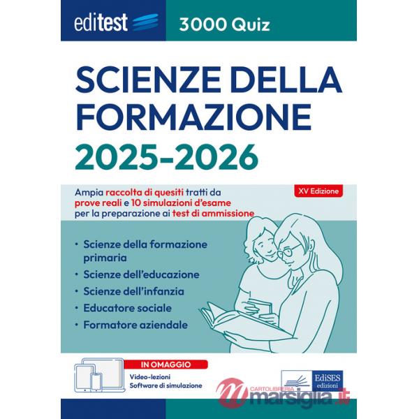 EdiTEST. Scienze della formazione. 3000 quiz. Ampia raccolta di quesiti tratti da prove reali e 10 simulazioni d'esame. Con soft