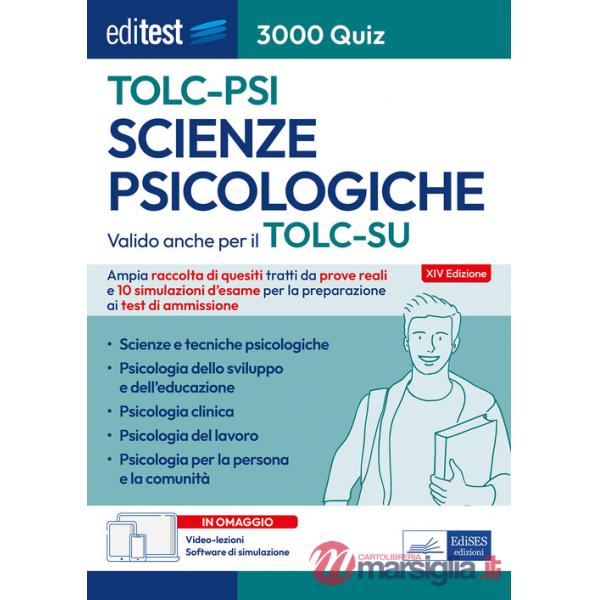 EdiTEST. Scienze psicologiche. 3000 Quiz. Ampia raccolta di quiz tratti da prove reali e 10 simulazioni per la preparazione ai t