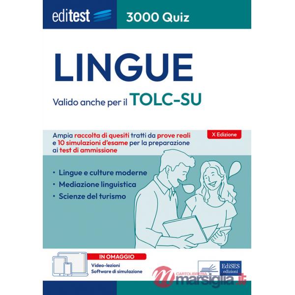 EdiTEST. Lingue. 3000 quiz. Ampia raccolta di quesiti tratti da prove reali e 10 simulazioni d'esame per la preparazione ai test