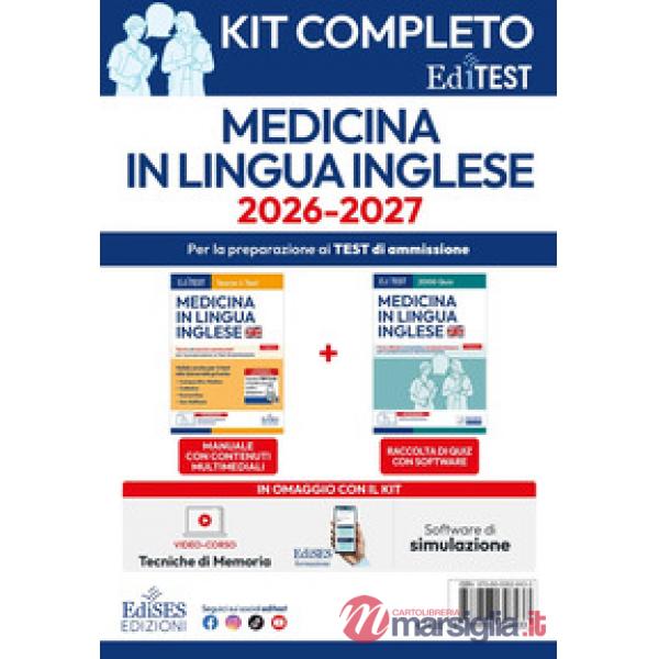 Kit completo EdiTEST Medicina in lingua inglese. Con espansione online. Con software di simulazione