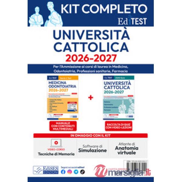 Kit completo EdiTEST. Università Cattolica. Medicina, odontoiatria, professioni sanitarie. Con espansione online. Con software d