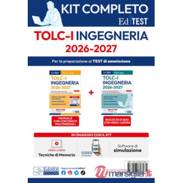 TOLC-I 2026: Kit completo per il test di Ingegneria. Con software di simulazione e video lezioni