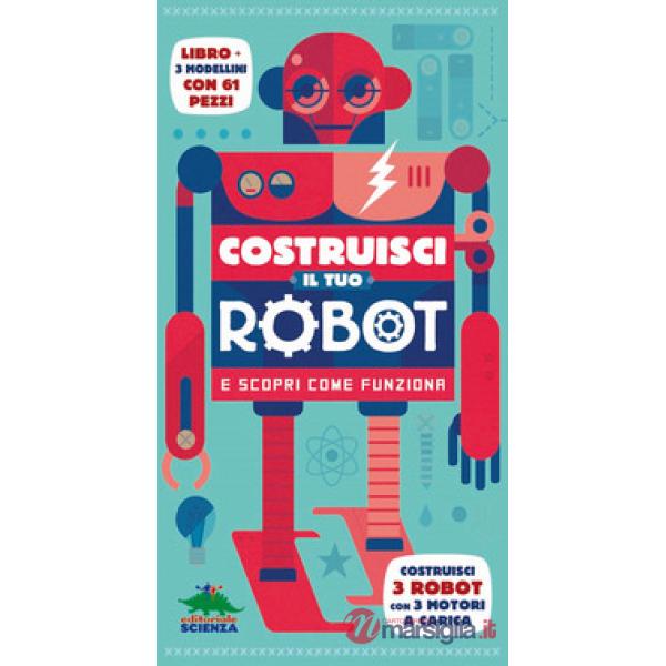 Costruisci il tuo robot e scopri come funziona. Costruisci 3 robot con 3 motori a carica. Con gadget