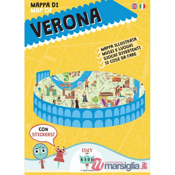 Mappa di Verona illustrata. Con adesivi